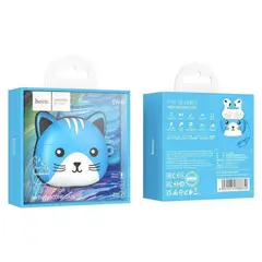 GENERICO - AUDÍFONOS INALÁMBRICOS EW48 AURICULARES BLUETOOTH FUNDA GATO CELESTE