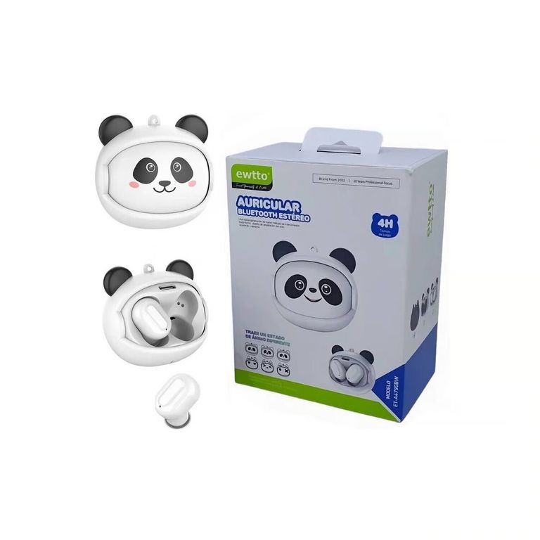 Audífonos Ewtto Diseño Panda y Rostro Intercambiable