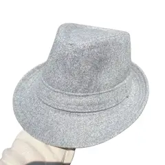 KAST PE - Sombrero Fedora Hombre Fieltro - Gris Claro