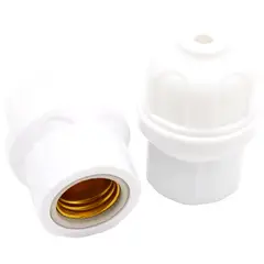 GENERICO - PACK X3 SOCKET CERÁMICO BLANCO E27 PARA FOCOS