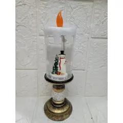 GENERICO - CANDELABRO EN FORMA DE VELA NAVIDEÑO HOMBRE DE NIEVE