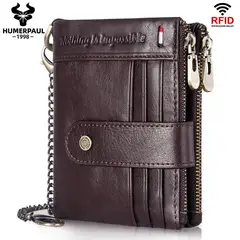 GENERICO - Billetera de Cuero Vacuno Humerpaul BP896 con RFID Hombre