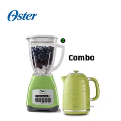 OSTER - COMBO Licuadora BLSTKAGKPB Hervidor Eléctrico BVSTKT4177K Verde