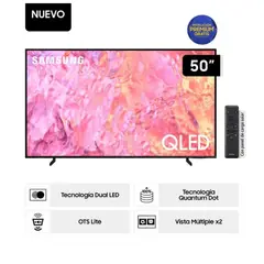 SAMSUNG - Televisor 50” QLED 4K UHD Smart TV QN50Q60CAGXPE