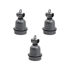 GENERICO - Pack x3 Socket cerámico E27 para foco infrarrojo ganado