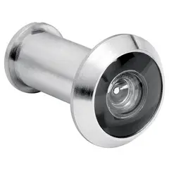 HERMEX - Mirilla Visor Lente de Vidrio para Puerta Cromo Mate 43674