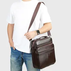 ALDEBARAN - Morral de Cuero Vacuno De Alta Capacidad 6173 (Laptop 13" y A4)