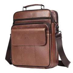 GENERICO - MORRAL DE CUERO VACUNO DE AMPLIA CAPACIDAD 6171 (LAPTOP 13" - A4)