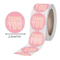 GENERICO - 100 stickers en rollo thank you, gracias 4