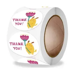 GENERICO - 100 stickers en rollo thank you, gracias 10