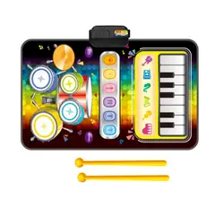 GENERICO - Juguete para bebes Alfombra Musical Piano y Batería Oscuro