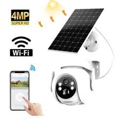 SEISA - Cámara De Seguridad Al Aire Libre Solar - Wifi acceso remoto detección AI 4MP