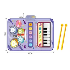 GENERICO - Juguete para bebes Alfombra Musical Piano y Batería morado