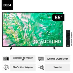 SAMSUNG - TELEVISOR CRYSTAL 55 UHD 4K SMART TV UN55DU8000GXPE