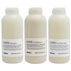 Davines - Shampoo 1000ml + Acondicionador + Mascarilla Love Curl
