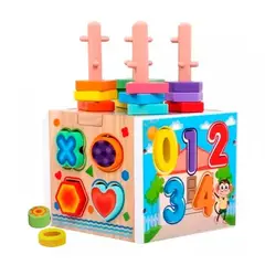 GENERICO - Cubo Didáctico Montessori Multifuncional Armable