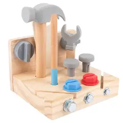 GULI GULI - CAJA DE HERRAMIENTAS CARPINTERO DE MADERA PARA NIÑOS