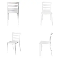 ARKIMUEBLES - Silla de polipropileno modelo Antonella blanco - set x 4 sillas