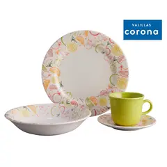 CORONA - Juego de Vajilla NECTAR 16 Piezas