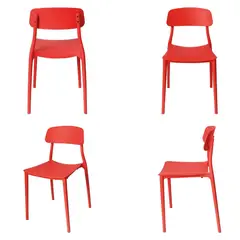 ARKIMUEBLES - Silla de polipropileno modelo Alisson rojo - set x 4 sillas