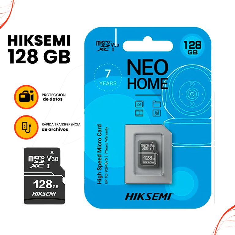 MEMORIA MICRO SD 128GB HIKSEMI NEO HOME
