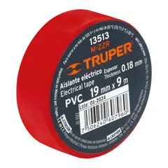 TRUPER - Cinta Aislante 19mm x 9m Rojo 13513 Truper