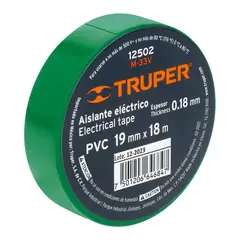 TRUPER - Cinta Aislante 19mm x 18m Verde 12502 Truper