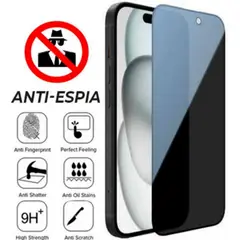 GENERICO - Mica AntiEspía Para iPhone 15 Vidrio Protector de Pantalla