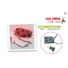 GENERICO - Luces para Árbol 100 Led rojo lineal musical