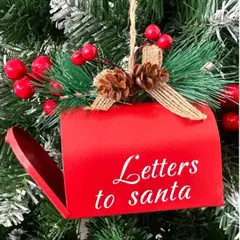 GENERICO - Buzon Cartas Santa Navidad Colgante Arbol Adornos - Miden 9 cms