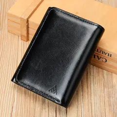 GENERICO - Billetera de cuero vacuno de 3 cuerpos ALDEBARÁN 1135