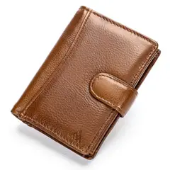 GENERICO - Billetera de cuero vacuno de 3 cuerpos ALDEBARÁN 1155