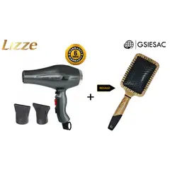 LIZZE - PACK SECADORA EXTREME 2400W + REGALO CEPILLO PALETA NEGRO