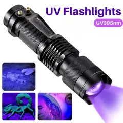 GENERICO - Linterna Detector billetes Uv 395nm Luz ultravioleta Recargable