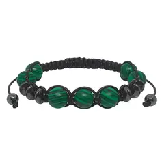 LUCYANA JOYAS Y ACCESORIOS - Pulsera para Hombre con Cuarzo Malaquita y Hematita - Joyas Lucyana