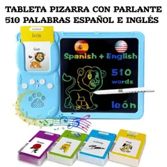 OEM - Tableta Didáctico Parlant 510 palabras Español Inglés Celest