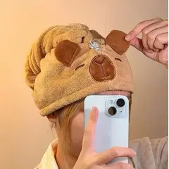 GENERICO - TOALLA PARA CABELLO DISEÑO CAPIBARA