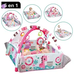 IDEAL - Gimnasio Musical 5 en 1 con Pelotas Rosado