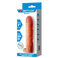 PRETTY LOVE - Funda Pene Alargador Engrosador Bunion Consolador Punta Sólida 16,5 cm