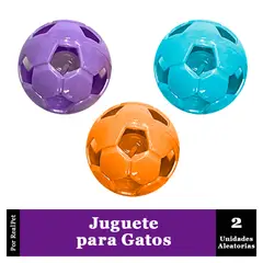 MARCA - Juguete de Pelota Fútbol para Gato 2 Unidades 3.8cm