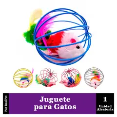 MARCA - Juguete de Pelota Ratón para Gato 1 Unidad 6cm