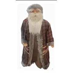 GENERICO - Muñeco Papa Noel 1 mtr traje largo, costal de regalos botón de melodía