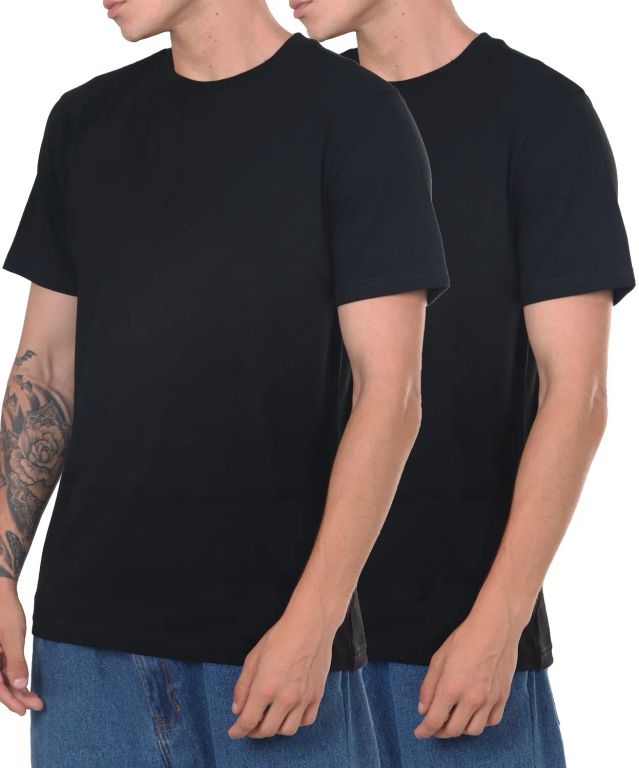 Pack Duo Negro Basico - Polo Negro manga corta