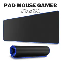 GENERICO - Pad Mouse Gamer Base Antideslizante 70x30cm Borde Cosido Azul