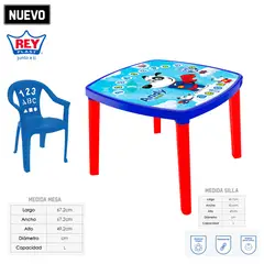 GENERICO - Mesa kinder Para Niños Silla - Niño Reyplast