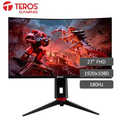 TEROS - MONITOR CURVO GAMING TE-2766G, 27" FHD VA, 180 HZ, PIVOT