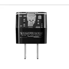 TRANSFORMERS - Adaptador 20W puerto USB y C Android y iPhone- NEGRO