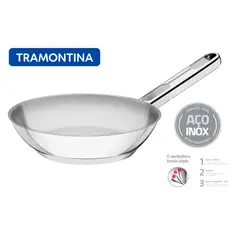 TRAMONTINA - Sartén de acero inoxidable con fondo triple de 24 cm 2,1 L