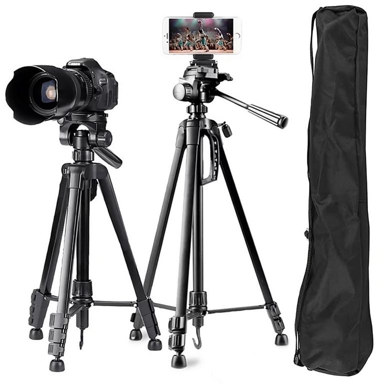 Tripode Camara Celular 3 Secciones 1.77m + Soporte + Funda 3560