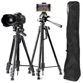 GENERICO - Tripode Camara Celular 3 Secciones 1.77m + Soporte + Funda 3560